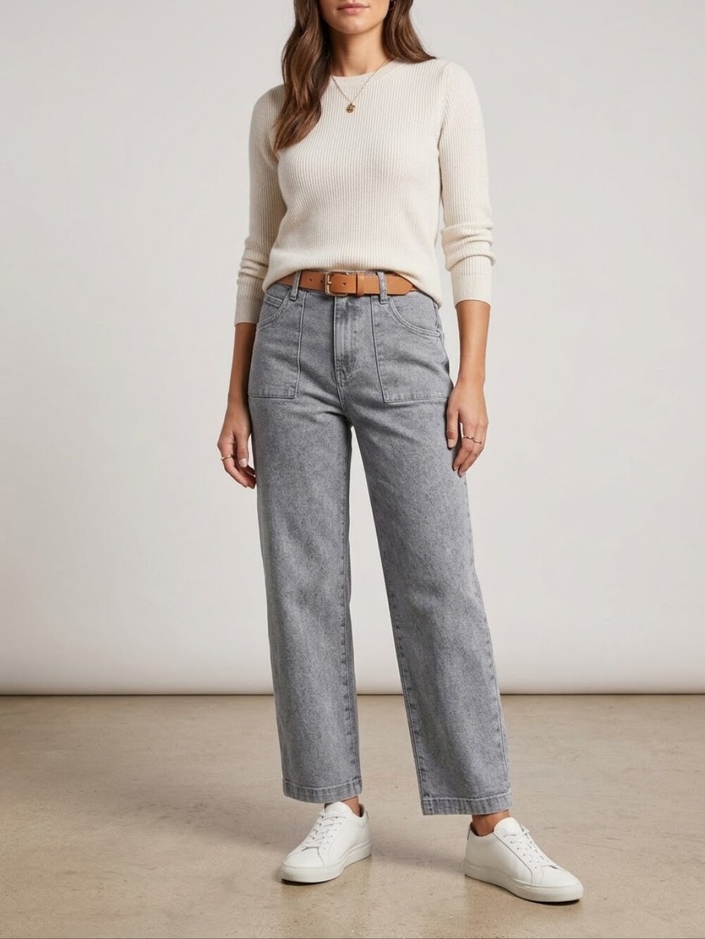 KUT FROM THE KLOTH Ashton High Rise Wide Leg Jeans Grey Denim Size 6